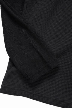 画像をギャラリービューアに読み込む, A.F ARTEFACT LAYERED CREW NECK TOP / WAFFLE KNIT JERSEY (BLACK)