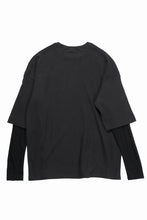 画像をギャラリービューアに読み込む, A.F ARTEFACT LAYERED CREW NECK TOP / WAFFLE KNIT JERSEY (BLACK)
