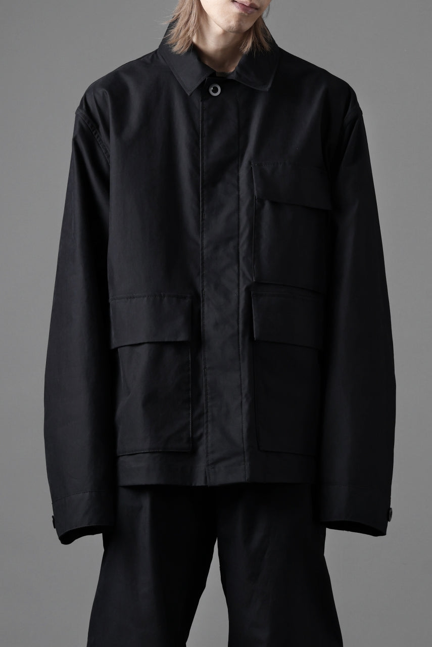 Ten c MIDLAYER FIELD JACKET / PIECE DYED CONYPE MICRO-FIBER (BLACK)