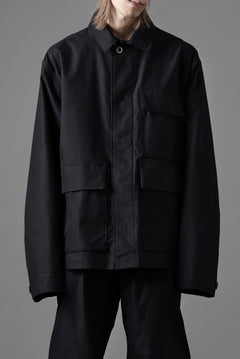 画像をギャラリービューアに読み込む, Ten c MIDLAYER FIELD JACKET / PIECE DYED CONYPE MICRO-FIBER (BLACK)