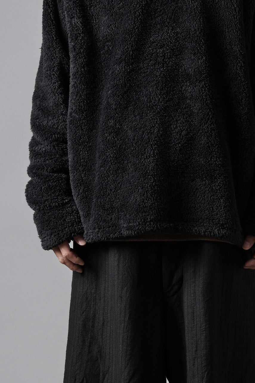 N/07 exclusive BOA FLEECE STRAIGHT TOP (BLACK)