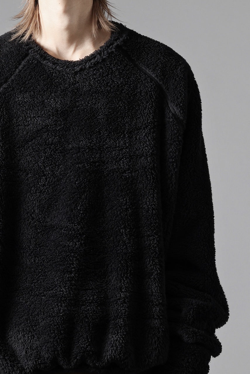 Load image into Gallery viewer, N/07 exclusive BOA FLEECE LOOSEY TOP (BLACK)