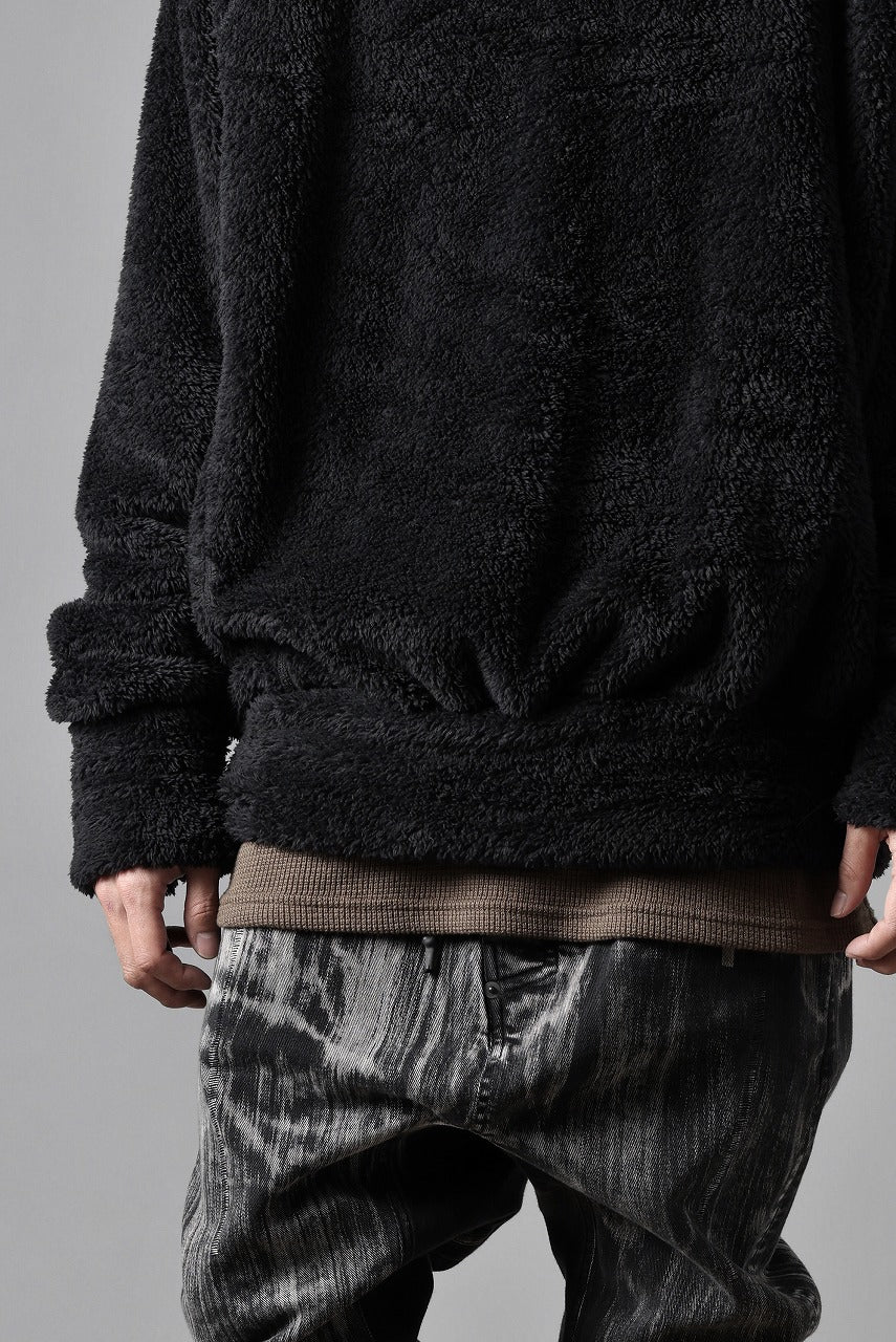 N/07 exclusive BOA FLEECE LOOSEY TOP (BLACK)