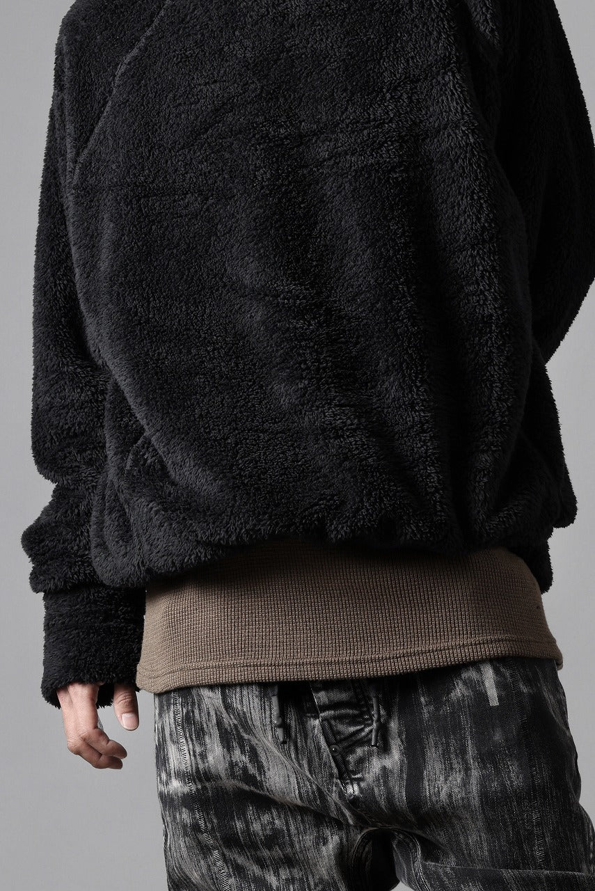 N/07 exclusive BOA FLEECE LOOSEY TOP (BLACK)