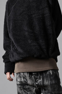 Load image into Gallery viewer, N/07 exclusive BOA FLEECE LOOSEY TOP (BLACK)