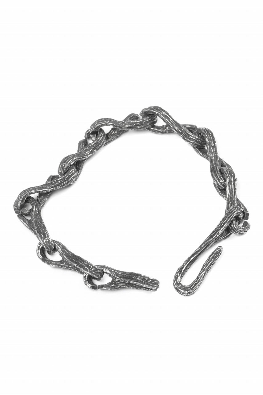 Node by KUDO SHUJI BR-29 KOBOKU - STERLING SILVER MODULAR CHAIN BRACELET