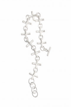Load image into Gallery viewer, m.a+ cross multiple silver cross bracelet / AB+++ AG (SILVER)