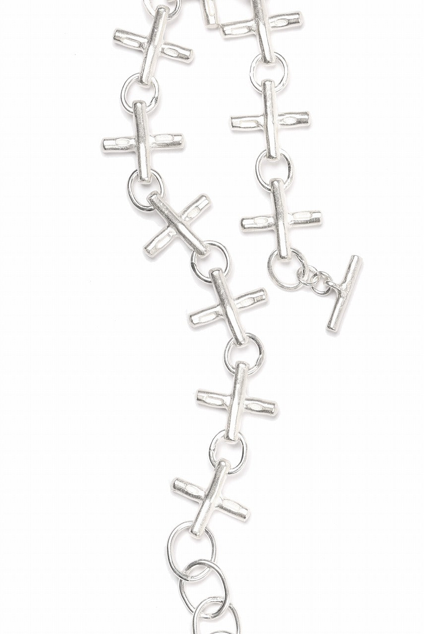 Load image into Gallery viewer, m.a+ cross multiple silver cross bracelet / AB+++ AG (SILVER)