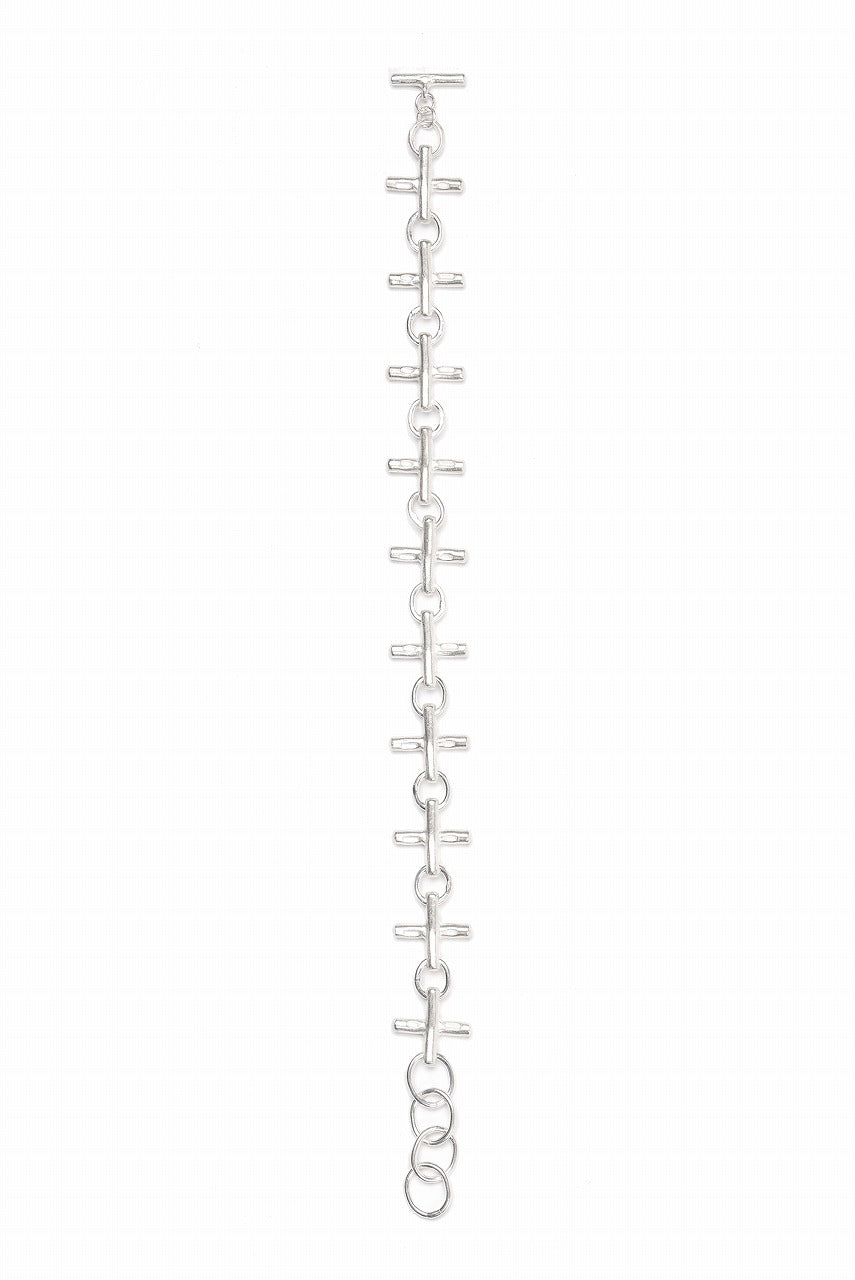 Load image into Gallery viewer, m.a+ cross multiple silver cross bracelet / AB+++ AG (SILVER)
