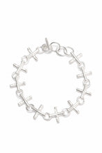 Load image into Gallery viewer, m.a+ cross multiple silver cross bracelet / AB+++ AG (SILVER)