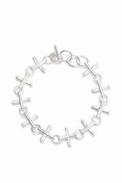 Load image into Gallery viewer, m.a+ cross multiple silver cross bracelet / AB+++ AG (SILVER)