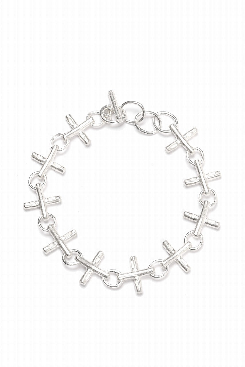 m.a+ cross multiple silver cross bracelet / AB+++ AG (SILVER)