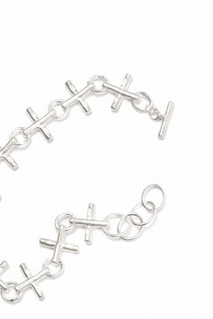 Load image into Gallery viewer, m.a+ cross multiple silver cross bracelet / AB+++ AG (SILVER)