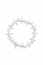 Load image into Gallery viewer, m.a+ cross multiple silver cross bracelet / AB+++ AG (SILVER)