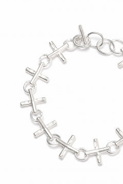 Load image into Gallery viewer, m.a+ cross multiple silver cross bracelet / AB+++ AG (SILVER)