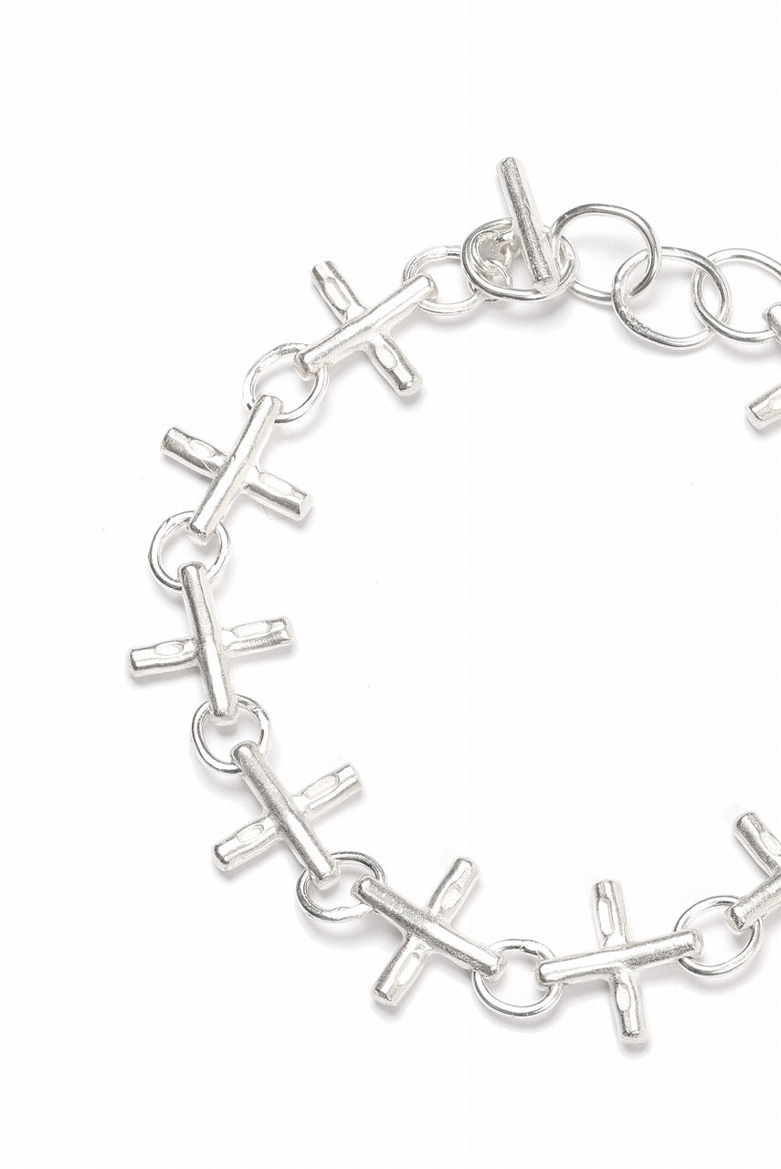 Load image into Gallery viewer, m.a+ cross multiple silver cross bracelet / AB+++ AG (SILVER)