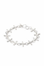 Load image into Gallery viewer, m.a+ cross multiple silver cross bracelet / AB+++ AG (SILVER)