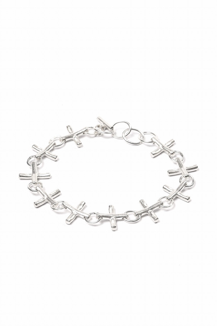 Load image into Gallery viewer, m.a+ cross multiple silver cross bracelet / AB+++ AG (SILVER)