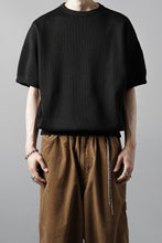 画像をギャラリービューアに読み込む, N/07 BASIC TOP / RIBBED CARDBOARD KNIT JERSEY (BLACK)