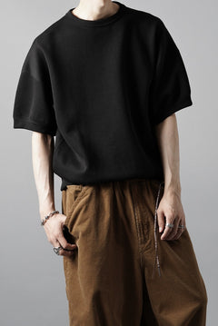 画像をギャラリービューアに読み込む, N/07 BASIC TOP / RIBBED CARDBOARD KNIT JERSEY (BLACK)