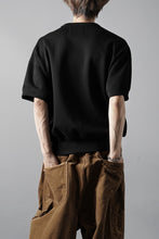 画像をギャラリービューアに読み込む, N/07 BASIC TOP / RIBBED CARDBOARD KNIT JERSEY (BLACK)