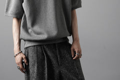 画像をギャラリービューアに読み込む, N/07 BASIC TOP / RIBBED CARDBOARD KNIT JERSEY (GREY)