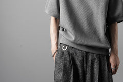 画像をギャラリービューアに読み込む, N/07 BASIC TOP / RIBBED CARDBOARD KNIT JERSEY (GREY)