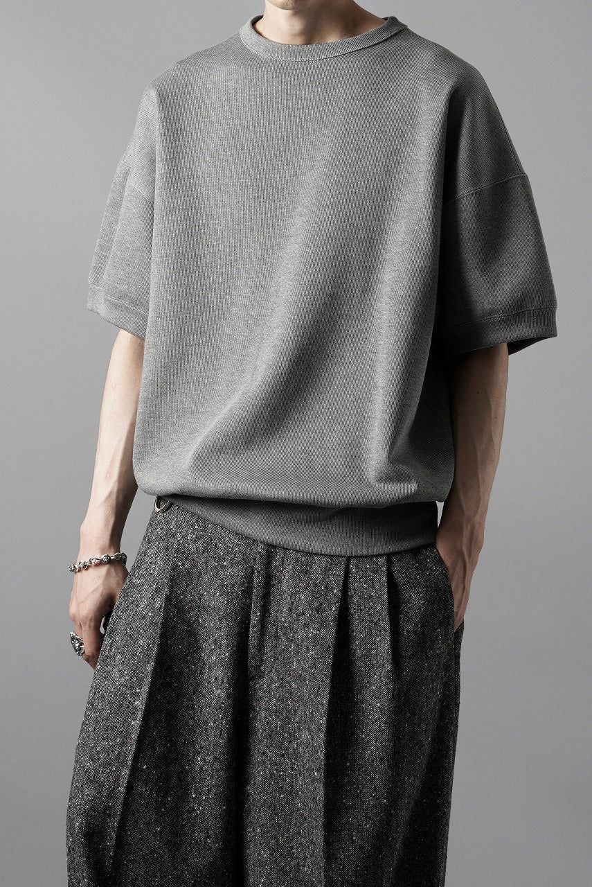 画像をギャラリービューアに読み込む, N/07 BASIC TOP / RIBBED CARDBOARD KNIT JERSEY (GREY)