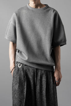 画像をギャラリービューアに読み込む, N/07 BASIC TOP / RIBBED CARDBOARD KNIT JERSEY (GREY)