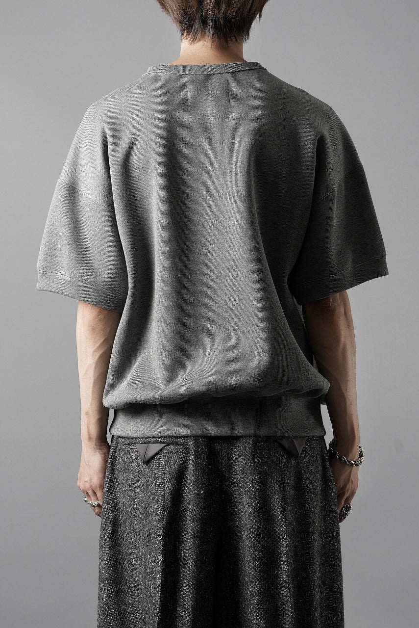画像をギャラリービューアに読み込む, N/07 BASIC TOP / RIBBED CARDBOARD KNIT JERSEY (GREY)