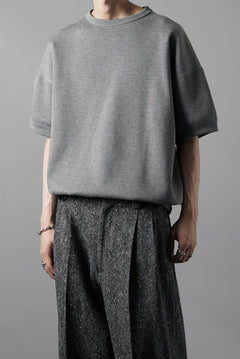 画像をギャラリービューアに読み込む, N/07 BASIC TOP / RIBBED CARDBOARD KNIT JERSEY (GREY)
