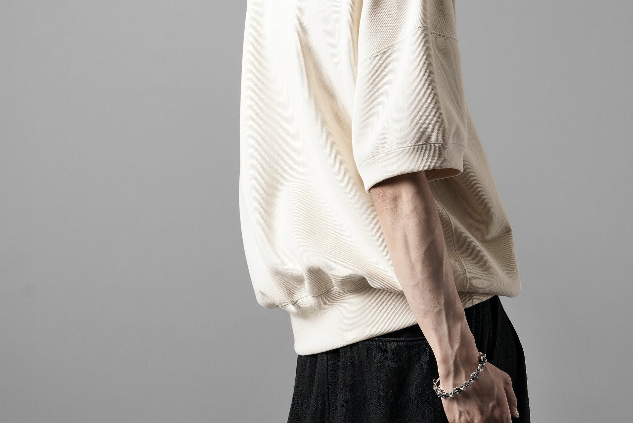 N/07 BASIC TOP / RIBBED CARDBOARD KNIT JERSEY (LIGHT BEIGE)