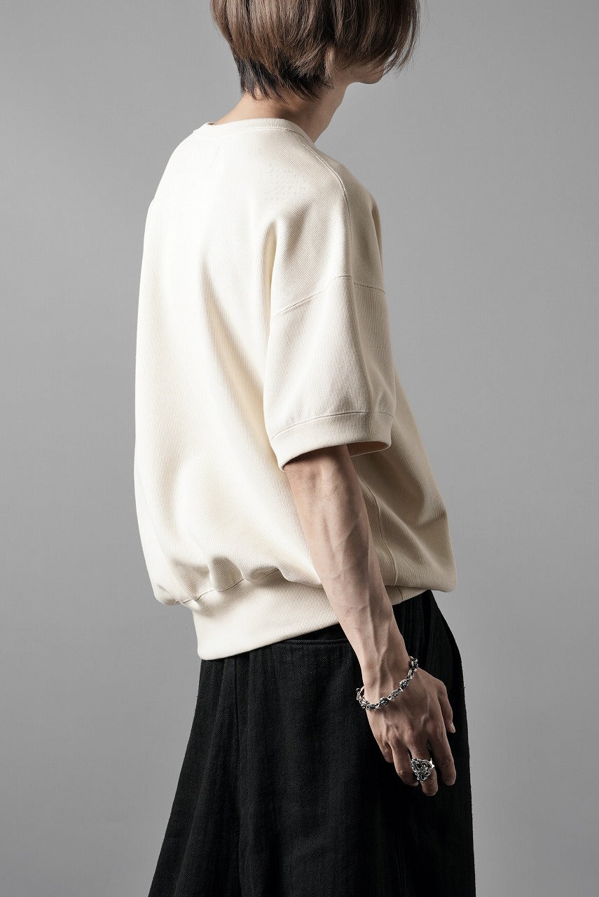画像をギャラリービューアに読み込む, N/07 BASIC TOP / RIBBED CARDBOARD KNIT JERSEY (LIGHT BEIGE)