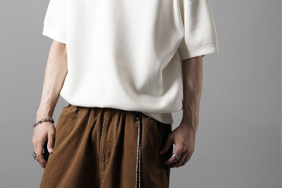 画像をギャラリービューアに読み込む, N/07 BASIC TOP / RIBBED CARDBOARD KNIT JERSEY (WHITE)