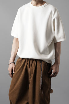 画像をギャラリービューアに読み込む, N/07 BASIC TOP / RIBBED CARDBOARD KNIT JERSEY (WHITE)