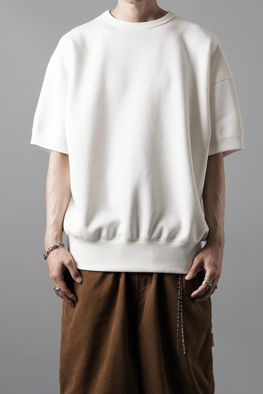 画像をギャラリービューアに読み込む, N/07 BASIC TOP / RIBBED CARDBOARD KNIT JERSEY (WHITE)
