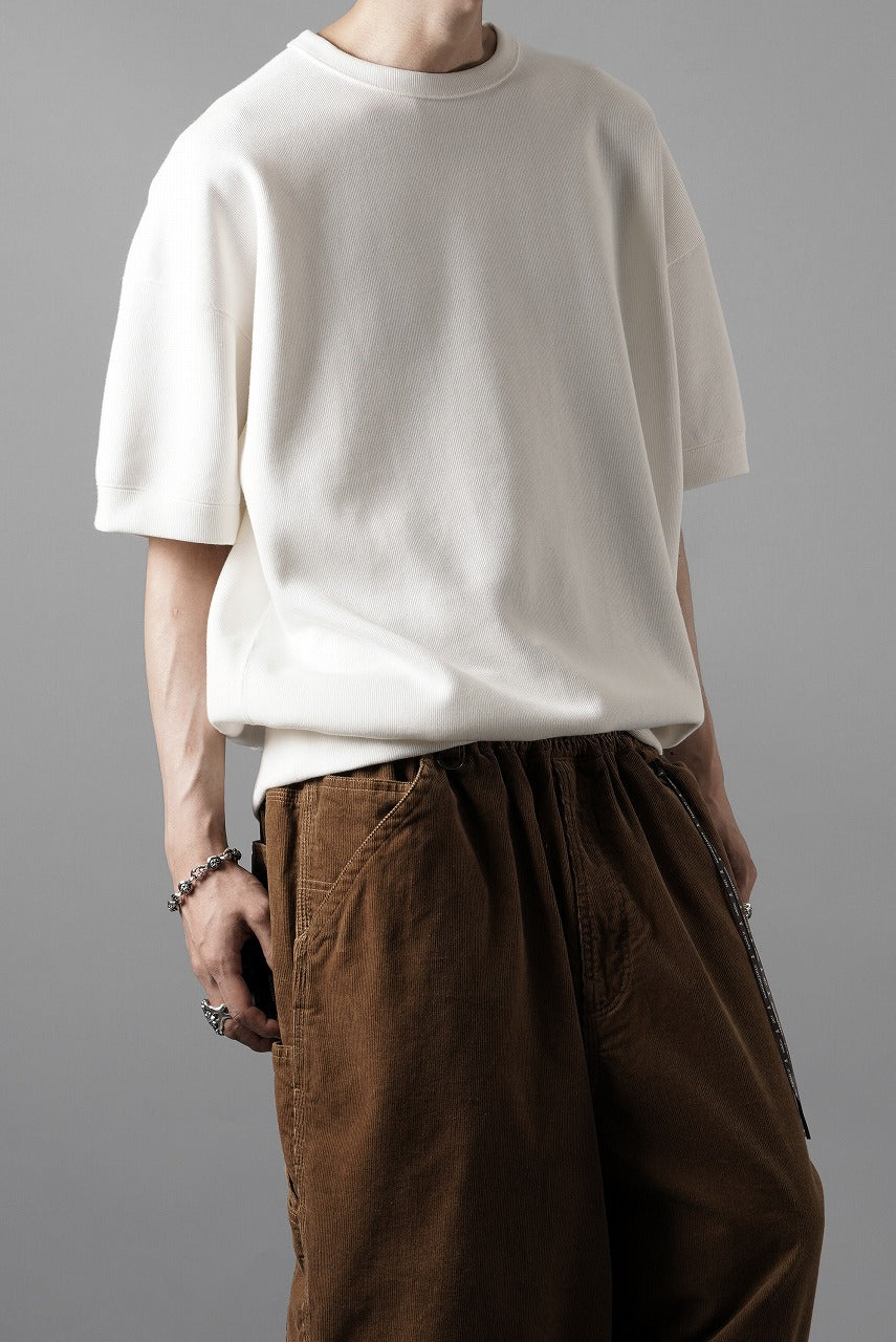 画像をギャラリービューアに読み込む, N/07 BASIC TOP / RIBBED CARDBOARD KNIT JERSEY (WHITE)