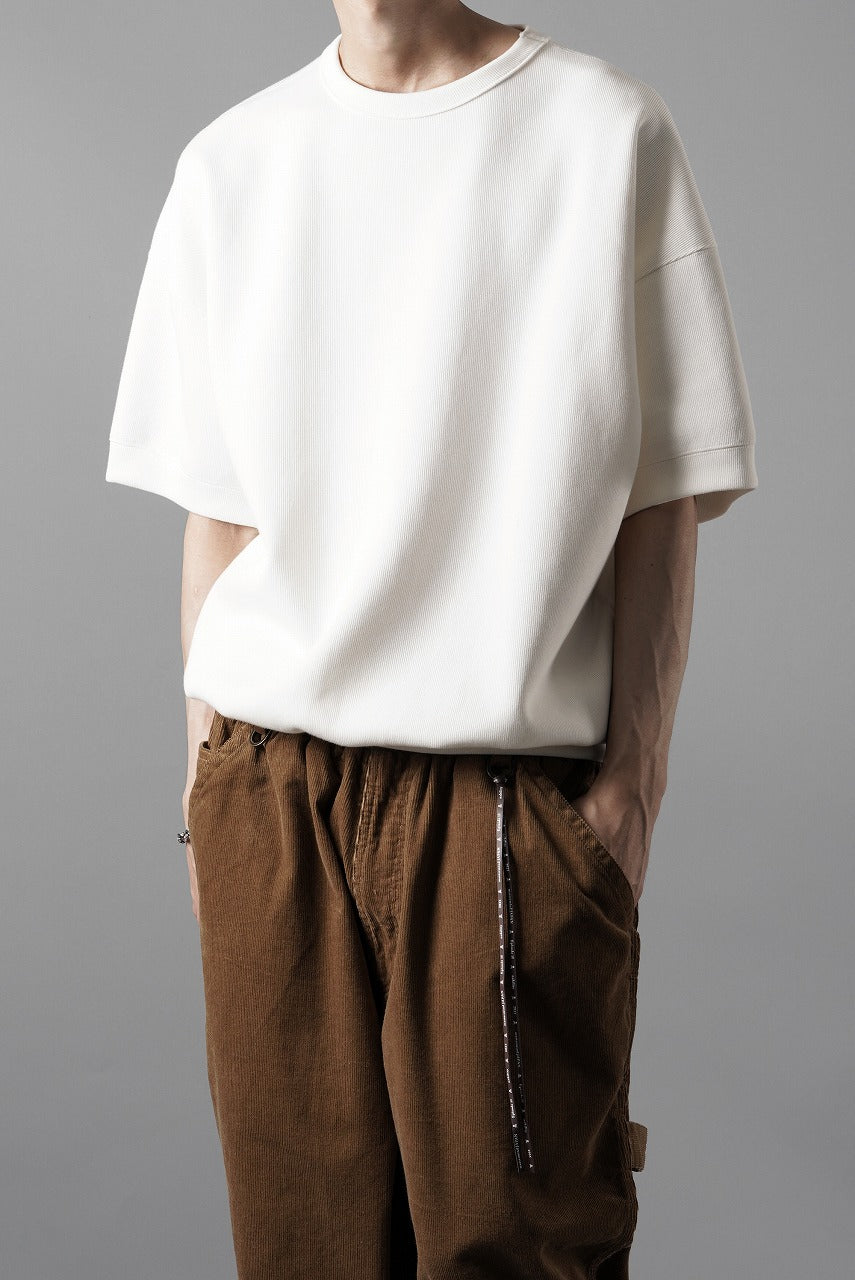 画像をギャラリービューアに読み込む, N/07 BASIC TOP / RIBBED CARDBOARD KNIT JERSEY (WHITE)