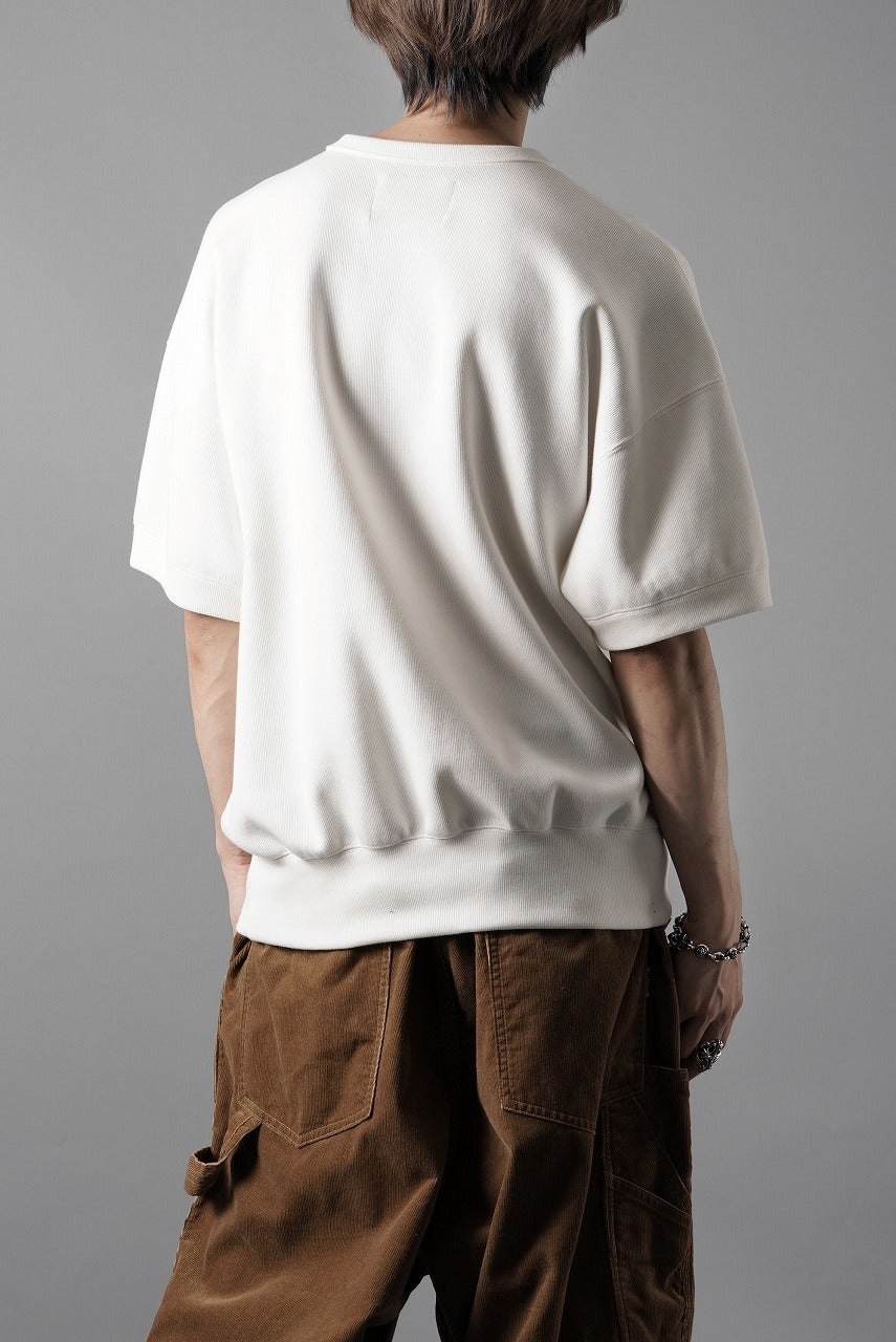 画像をギャラリービューアに読み込む, N/07 BASIC TOP / RIBBED CARDBOARD KNIT JERSEY (WHITE)