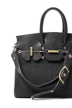 画像をギャラリービューアに読み込む, ierib exclusive 2Way Bark Bag 30 / Heavy Linen Canvas + Saddle Leather (BLACK #B)