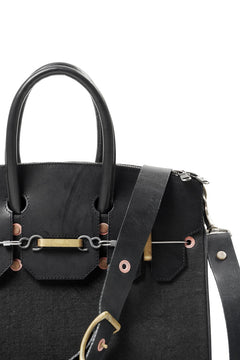 画像をギャラリービューアに読み込む, ierib exclusive 2Way Bark Bag 30 / Heavy Linen Canvas + Saddle Leather (BLACK #B)