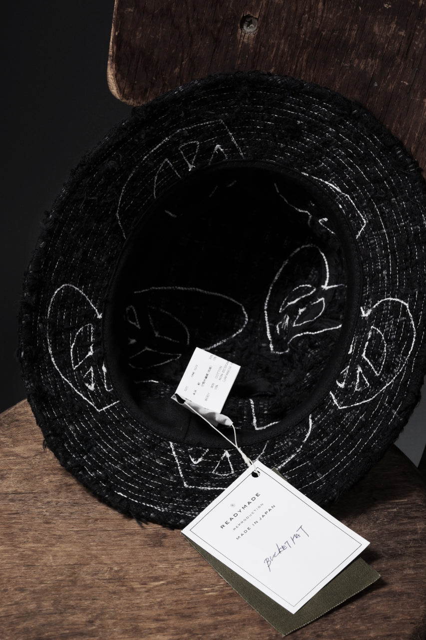 画像をギャラリービューアに読み込む, READYMADE TWEED BUCKET HAT (BLACK #B)