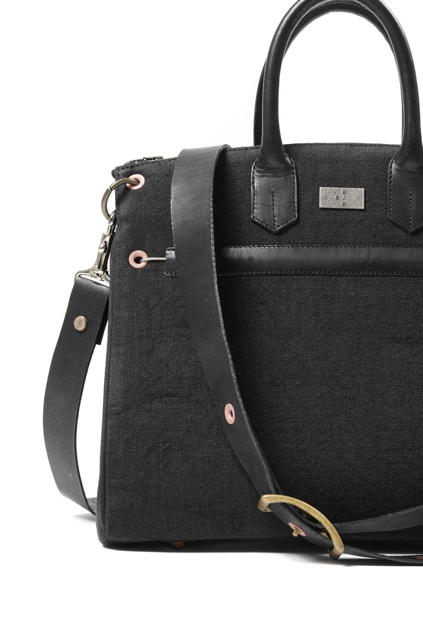 画像をギャラリービューアに読み込む, ierib exclusive 2Way Bark Bag 30 / Heavy Linen Canvas + Saddle Leather (BLACK #B)
