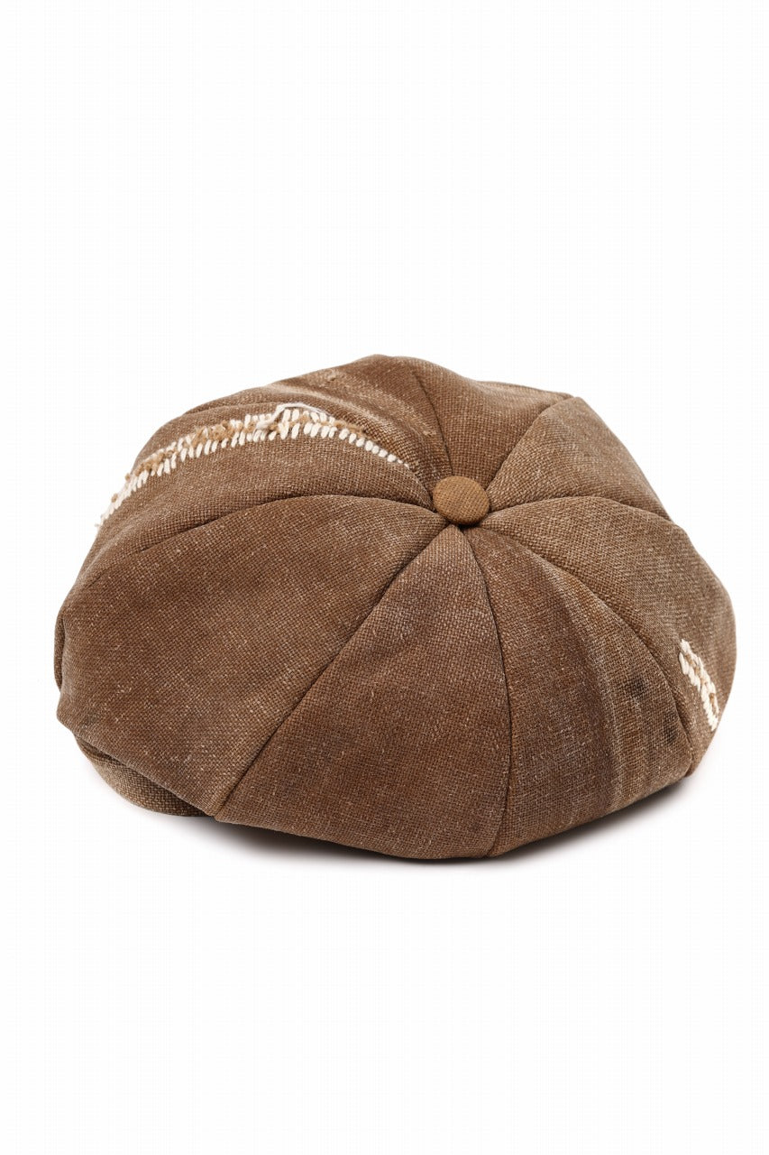 ierib Casquette Cap / Vintage SAKABUKURO x Lamb Suede Leather (BROWN #B)