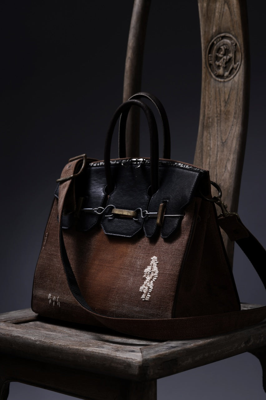 画像をギャラリービューアに読み込む, ierib exclusive 2Way Bark Bag / Vintage SAKABUKURO + FVT Oiled Horse Leather (BROWN / BLACK)