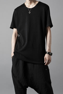 black crow x LOOM exclusive short sleeve tops / gima cotton jersey (BLACK)