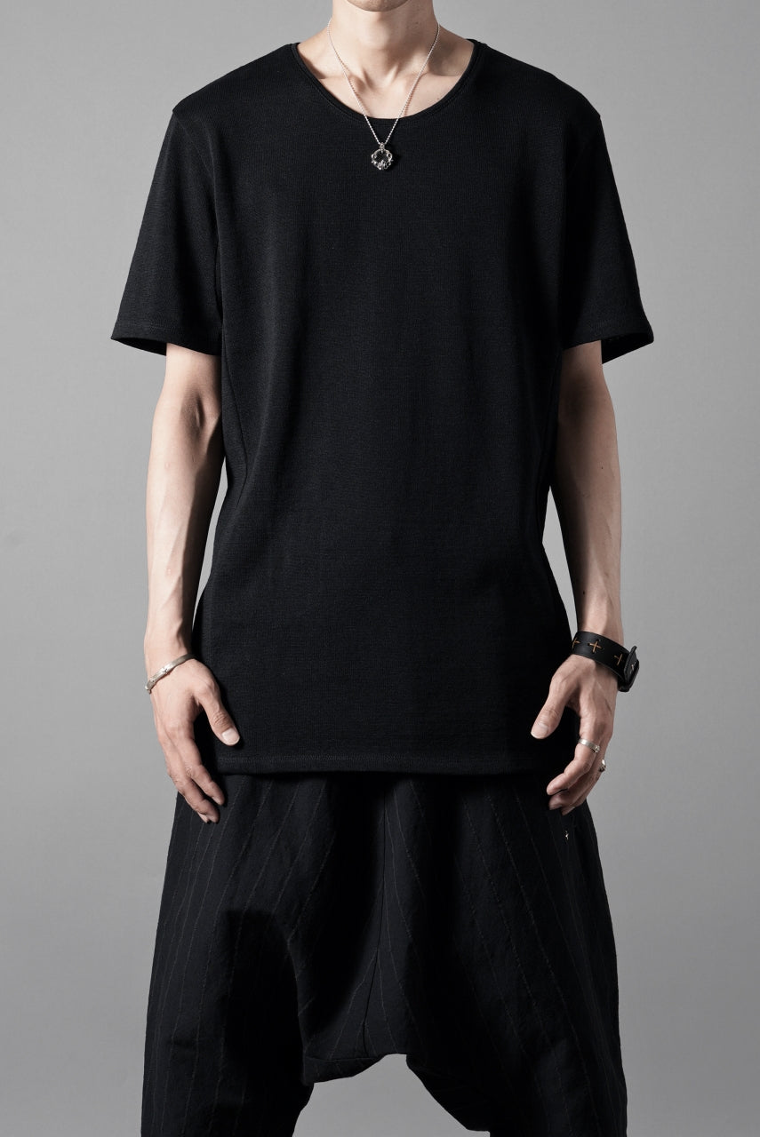 Load image into Gallery viewer, black crow x LOOM exclusive short sleeve tops / gima cotton jersey (BLACK)