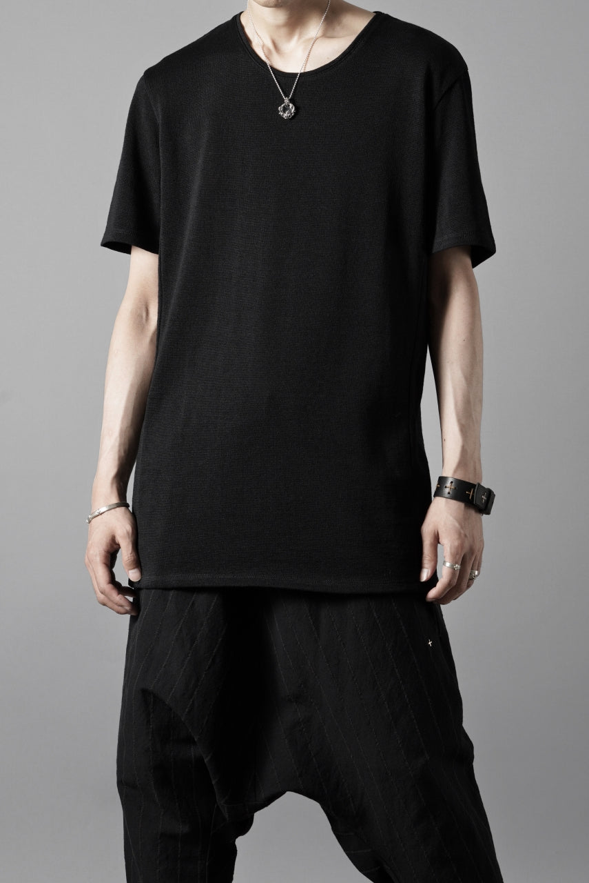 Load image into Gallery viewer, black crow x LOOM exclusive short sleeve tops / gima cotton jersey (BLACK)