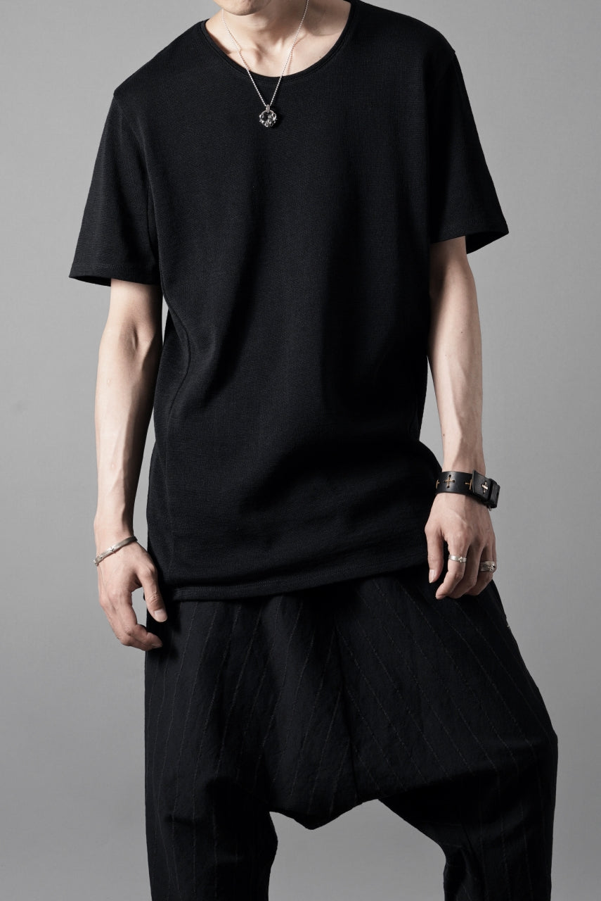Load image into Gallery viewer, black crow x LOOM exclusive short sleeve tops / gima cotton jersey (BLACK)
