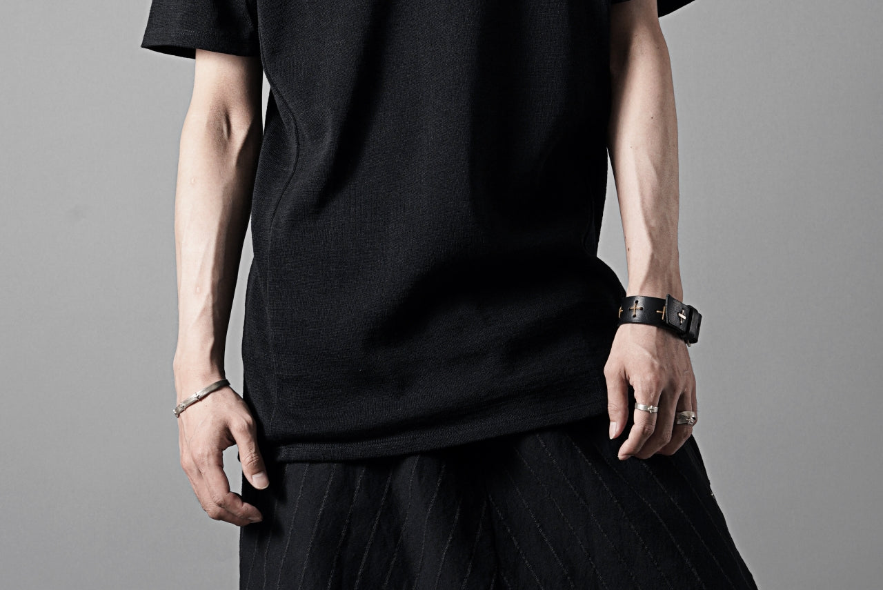 black crow x LOOM exclusive short sleeve tops / gima cotton jersey (BLACK)